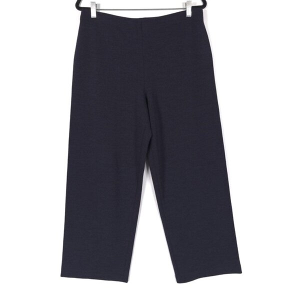 EILEEN FISHER Women USA🇺🇸MADE ITALIAN FABRIC WOOL Blend Pants Wide Leg P139 LG - Picture 2 of 10